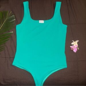 Form Fitting Green Bodysuit